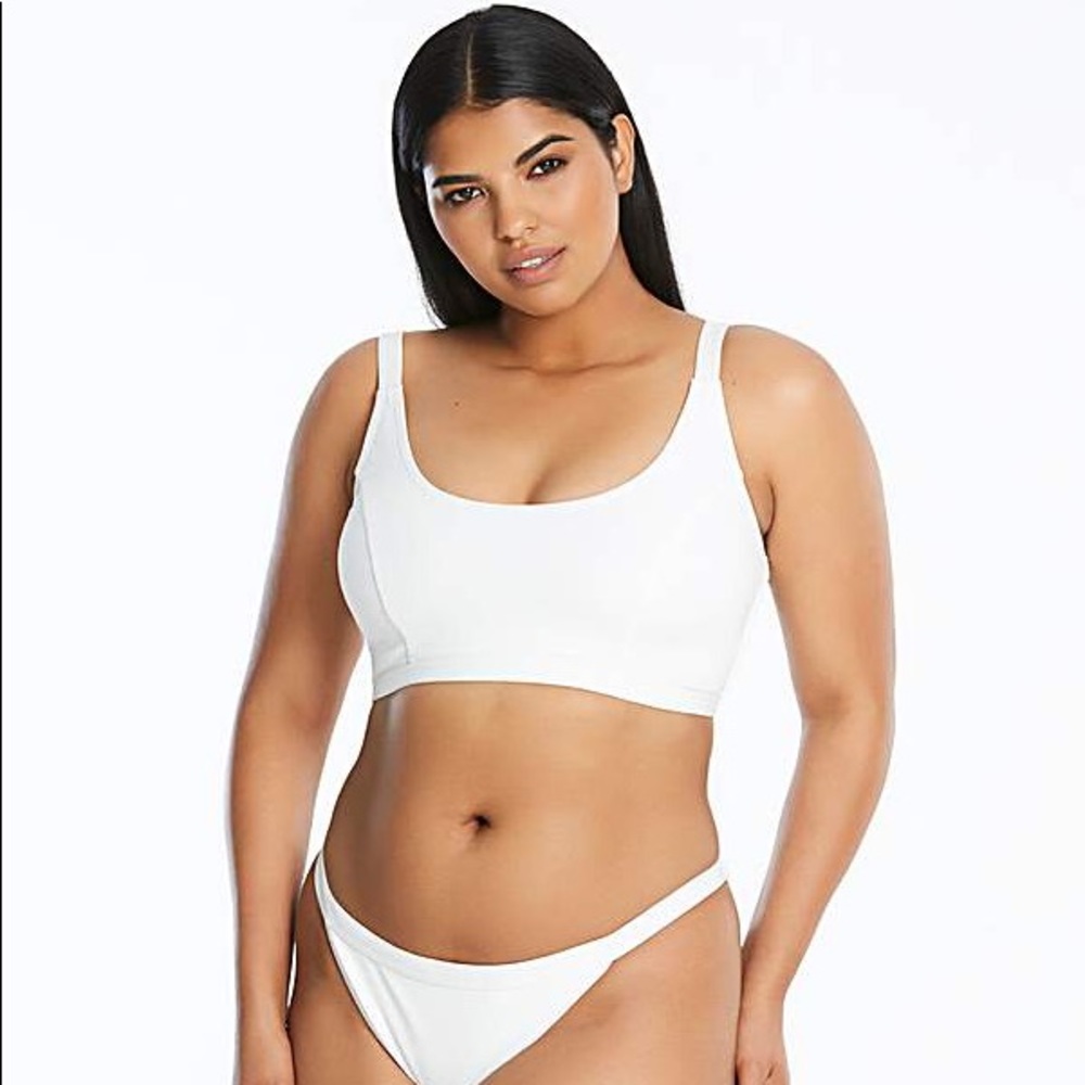 Plus size white bikini from simply be